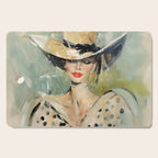 Elegant Lady in Wide Hat Cutting Board Gallery Image 1