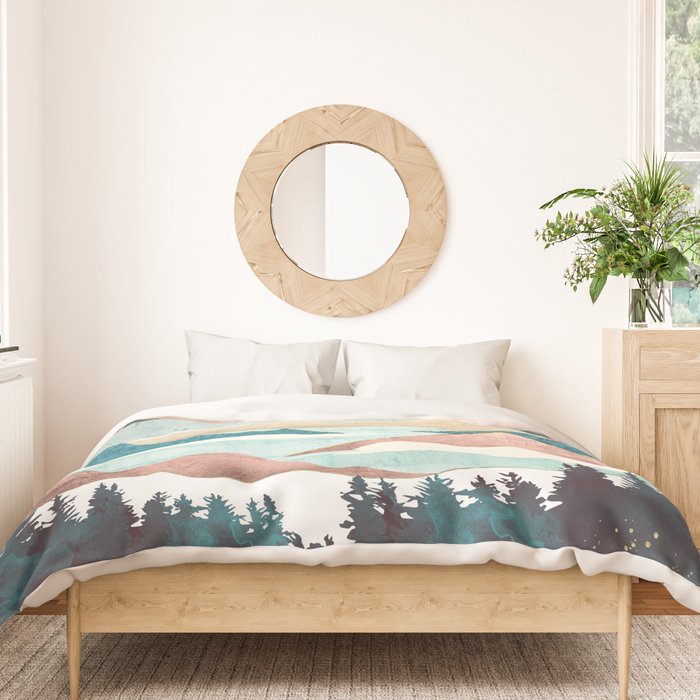 Lake Sunrise II Duvet Cover Gallery Image 3