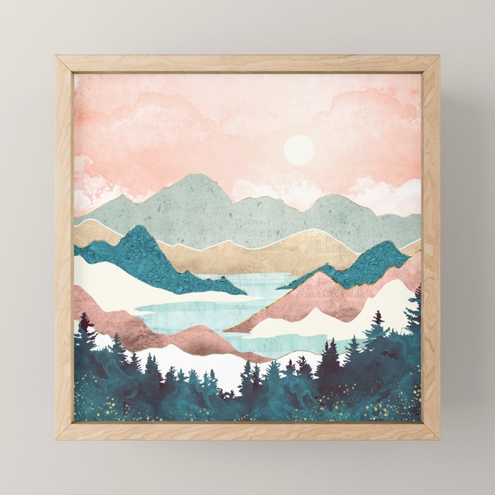 Lake Sunrise II Mini Art Print Gallery Image 1