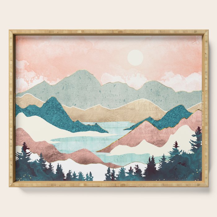 Lake Sunrise II Serving Tray Gallery Image 1