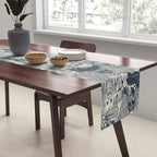cryptid crowd indigo pearl Table Runner Gallery Image 2