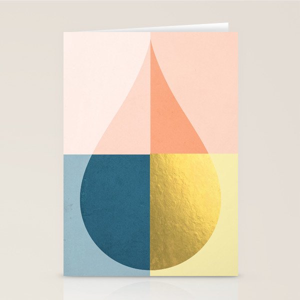 Geometric raindrop Stationery Card Gallery Image 2