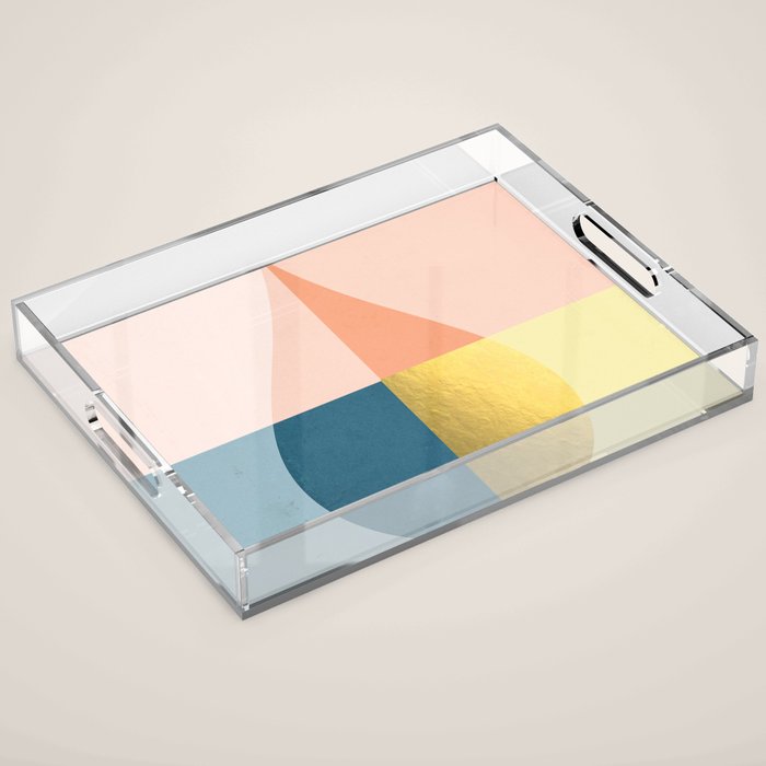 Geometric raindrop Acrylic Tray Gallery Image 1