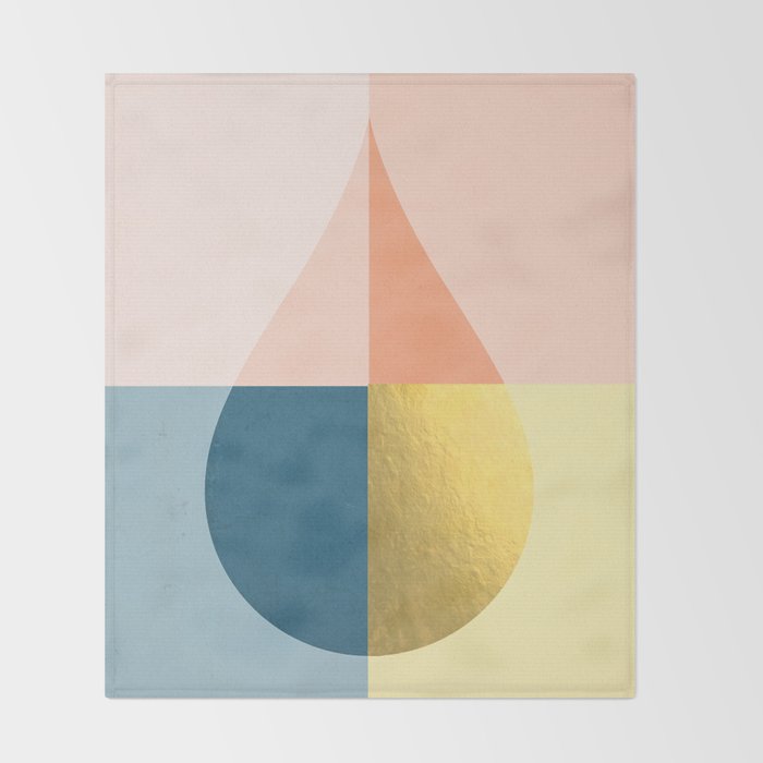 Geometric raindrop Throw Blanket Gallery Image 2