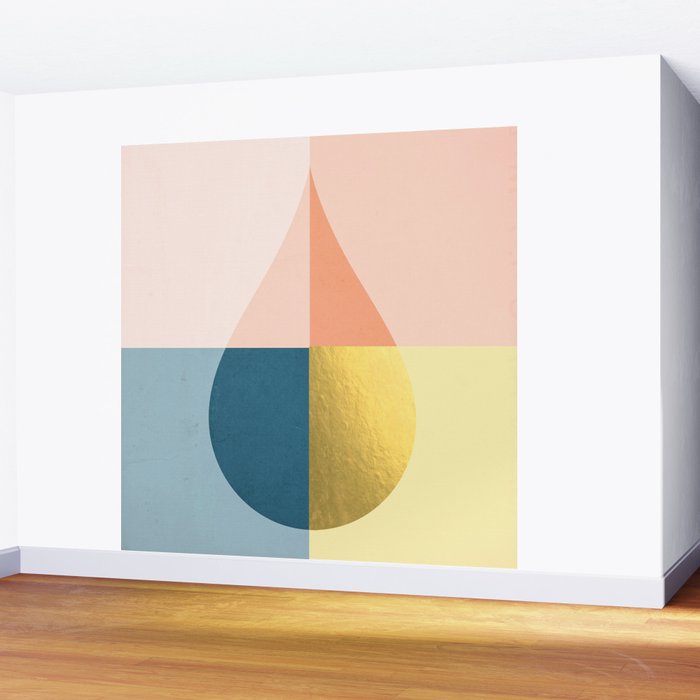 Geometric raindrop Wall Mural Gallery Image 2