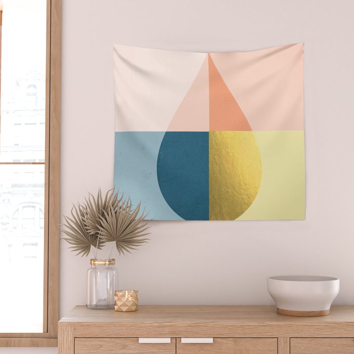 Geometric raindrop Wall Tapestry Gallery Image 2