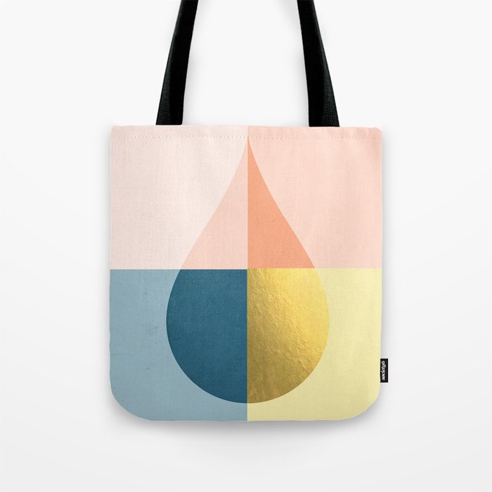 Geometric raindrop Tote Bag Gallery Image 1
