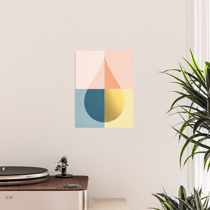 Geometric raindrop Poster Gallery Image 2