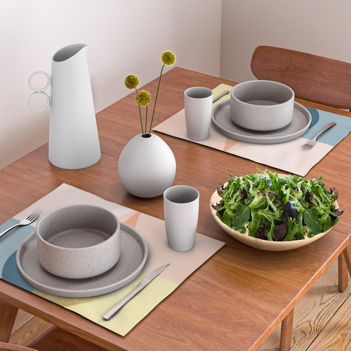 Geometric raindrop Placemat Gallery Image 2