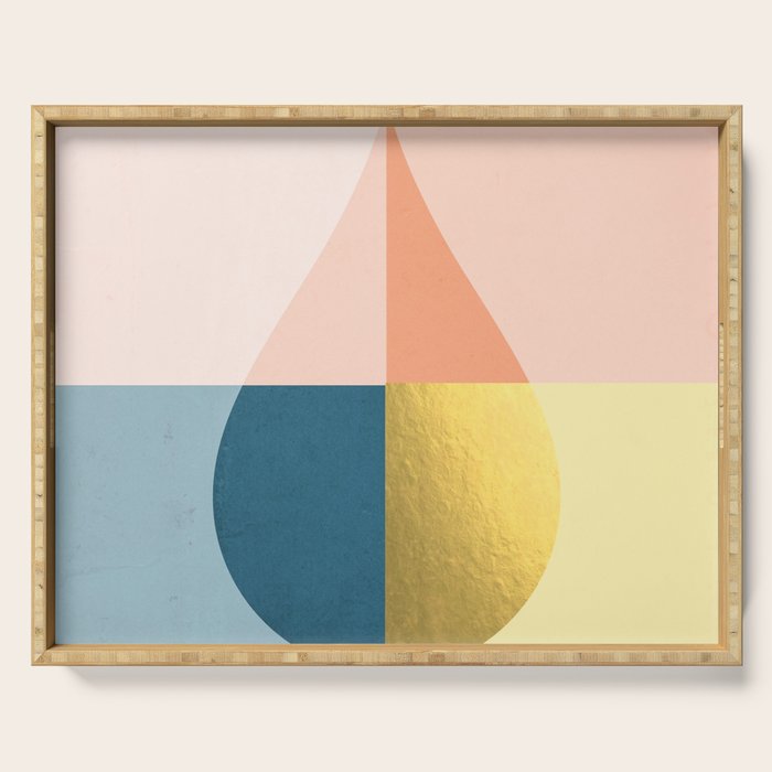 Geometric raindrop Serving Tray Gallery Image 1