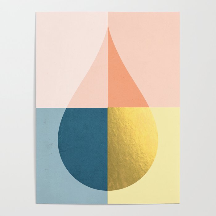 Geometric raindrop Poster Gallery Image 4
