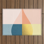 Geometric raindrop Outdoor Rug Gallery Image 1