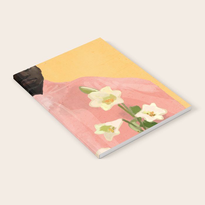Girl Holding Flowers 2 Notebook Gallery Image 2