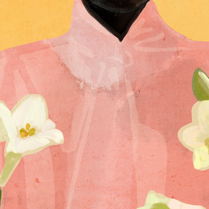 Girl Holding Flowers 2 Coffee Mug Gallery Image 2