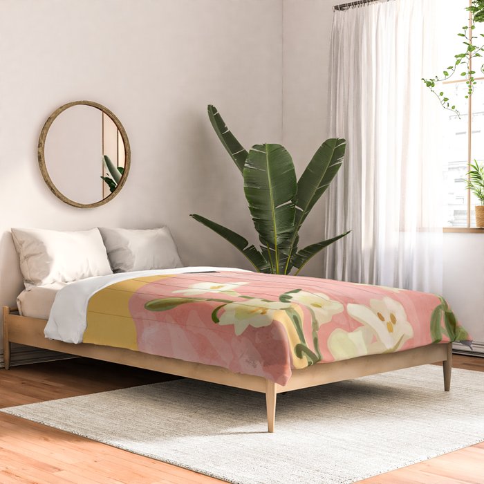 Girl Holding Flowers 2 Comforter Gallery Image 2