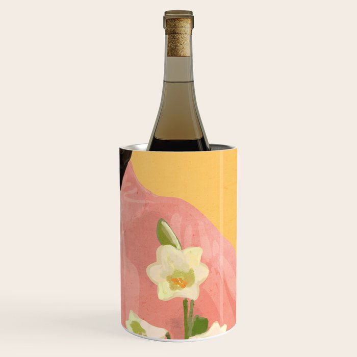 Girl Holding Flowers 2 Wine Chiller Gallery Image 3
