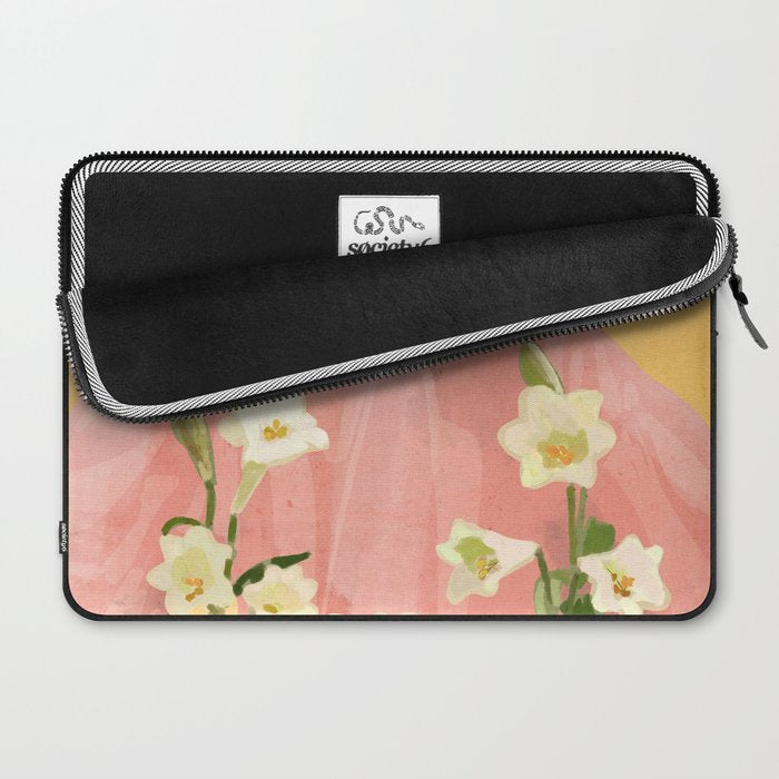 Girl Holding Flowers 2 Laptop Sleeve Gallery Image 2