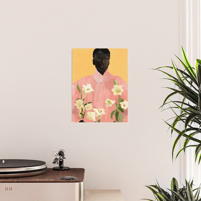 Girl Holding Flowers 2 Poster Gallery Image 2