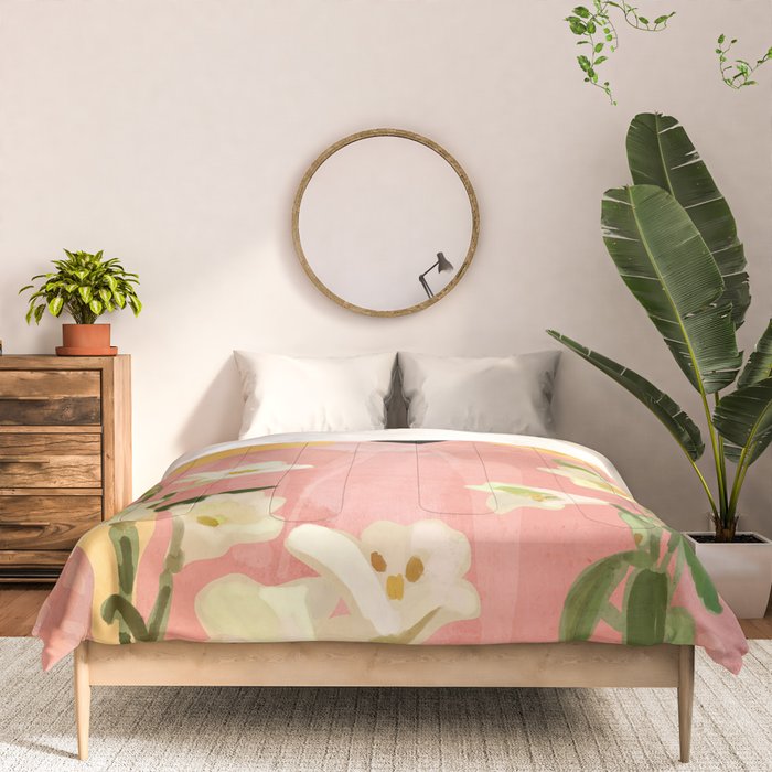 Girl Holding Flowers 2 Comforter Gallery Image 3