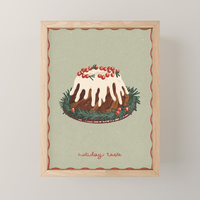 Christmas cake. Holiday Taste Mini Art Print Gallery Image 1