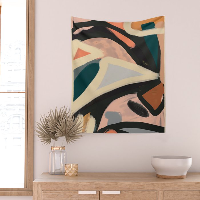 Modern Abstract Art 151 Wall Tapestry Gallery Image 2