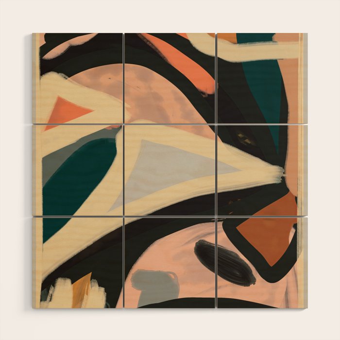 Modern Abstract Art 151 Wood Wall Art Gallery Image 1