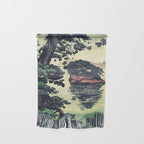 Autumn Rain in Yama - Summer Green Island Forest Ukiyoe Nature Landscape Wall Hanging Gallery Image 1