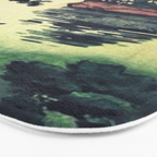 Autumn Rain in Yama - Summer Green Island Forest Ukiyoe Nature Landscape Bath Mat Gallery Image 3
