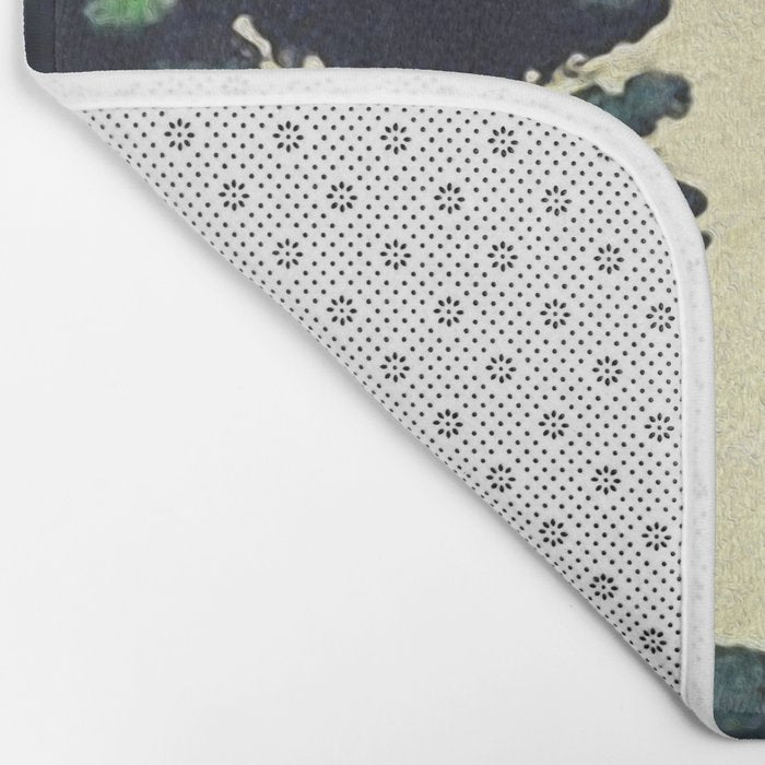 Autumn Rain in Yama - Summer Green Island Forest Ukiyoe Nature Landscape Bath Mat Gallery Image 2