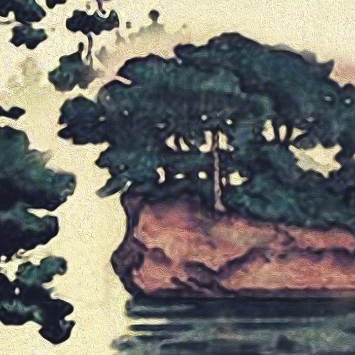 Autumn Rain in Yama - Summer Green Island Forest Ukiyoe Nature Landscape Coffee Mug Gallery Image 2