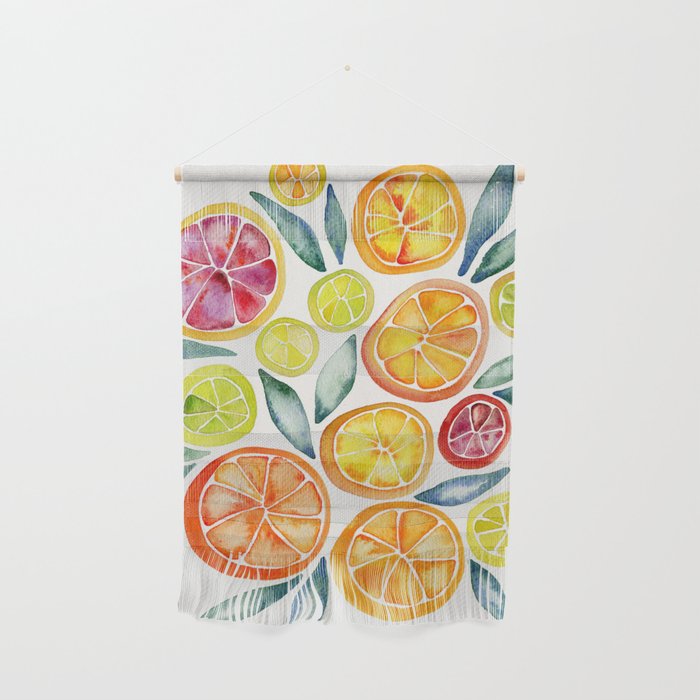 Sliced Citrus Watercolor Wall Hanging Gallery Image 1