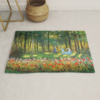 Claude Monet The Artist's Family In The Garden Rug Gallery Image 1