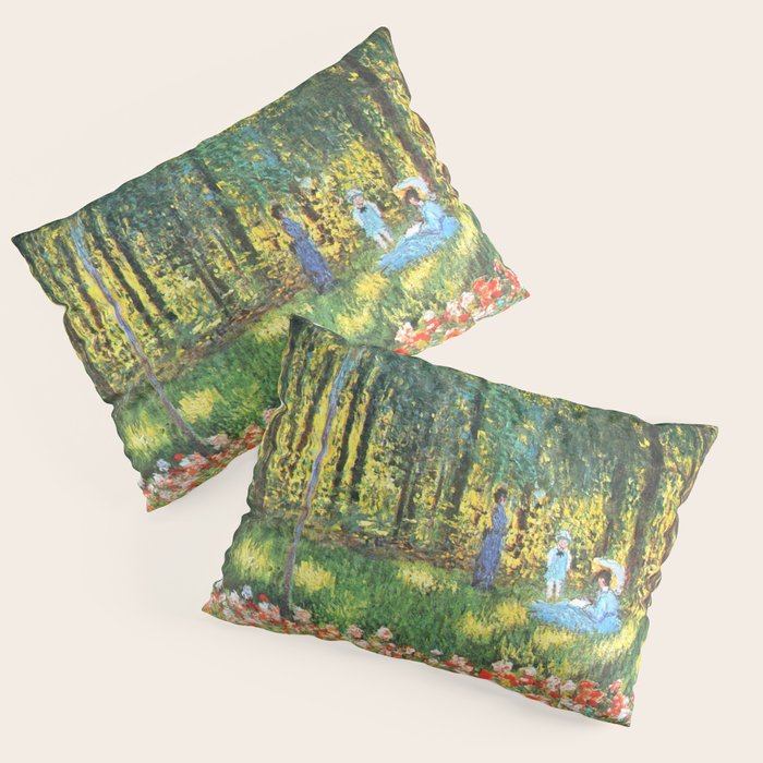 Claude Monet The Artist's Family In The Garden Pillow Sham Gallery Image 3