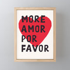 More Amor Por Favor in Black & White Mini Art Print Gallery Image 1