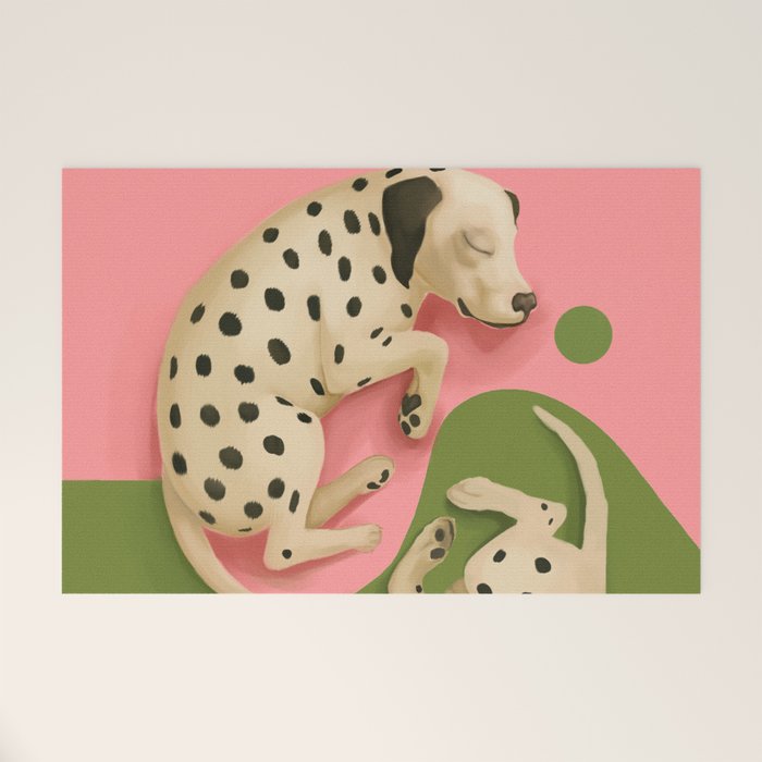 Yin and Yang Dalmatians Welcome Mat Gallery Image 1