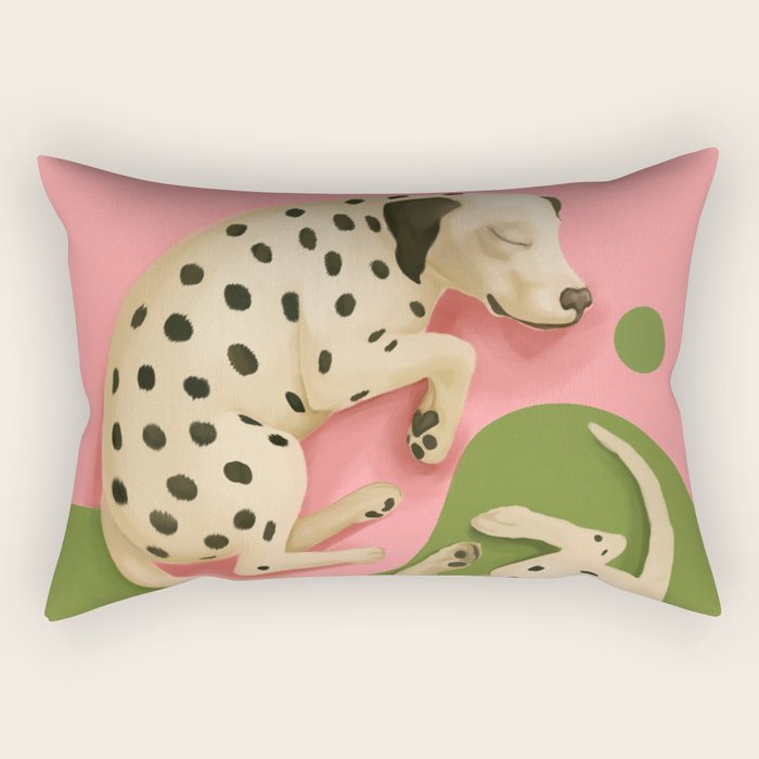 Yin and Yang Dalmatians Rectangular Pillow Gallery Image 1