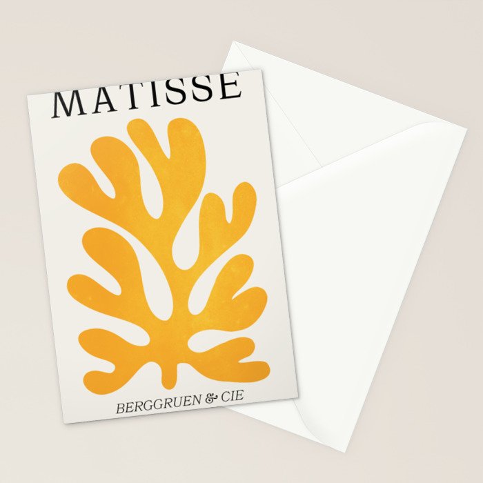 Canary Leaf: Matisse Color Paper Cutouts 04 Stationery Card Gallery Image 2