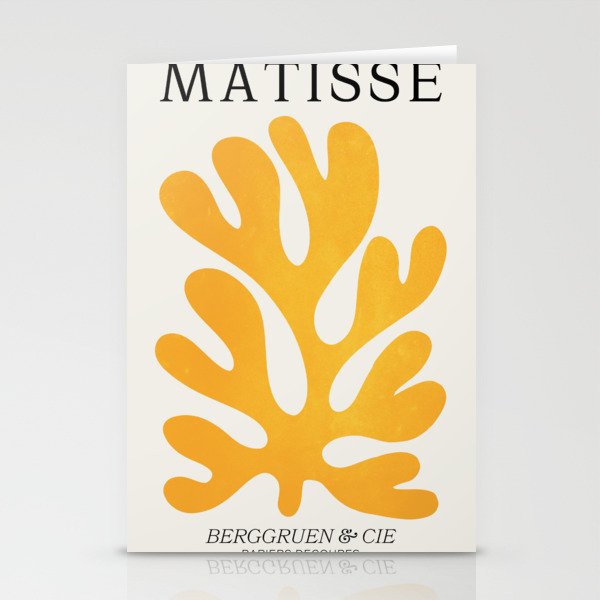 Canary Leaf: Matisse Color Paper Cutouts 04 Stationery Card Gallery Image 2