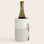 Wildflower bouquet in vase illustration - pantone brown mocha mousse Wine Chiller Gallery Image 2