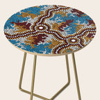 Authentic Aboriginal Art - Wetland Dreaming Side Table Gallery Image 2
