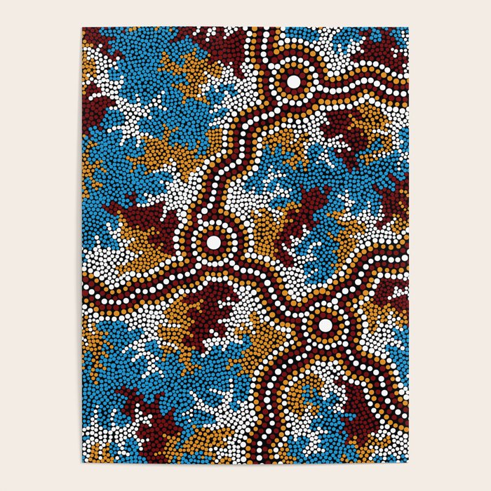 Authentic Aboriginal Art - Wetland Dreaming Poster Gallery Image 4