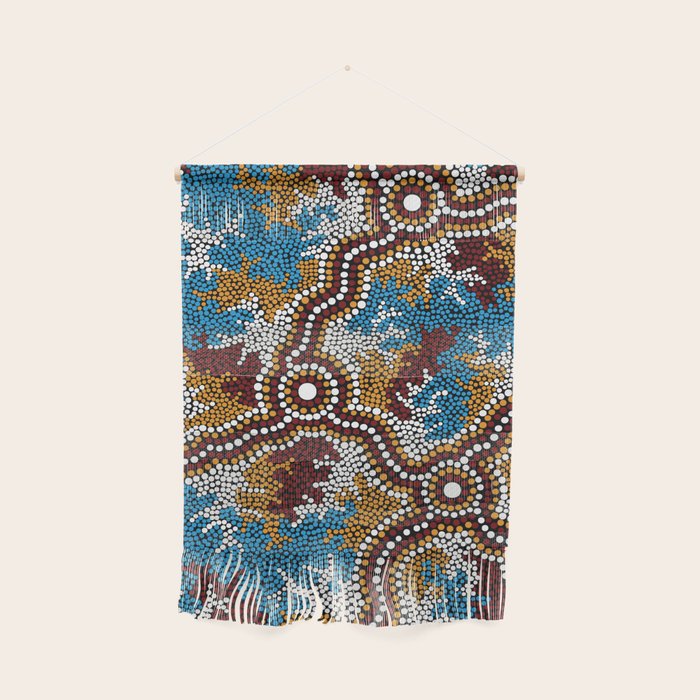 Authentic Aboriginal Art - Wetland Dreaming Wall Hanging Gallery Image 1