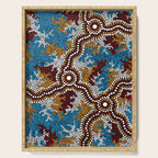 Authentic Aboriginal Art - Wetland Dreaming Serving Tray Gallery Image 1