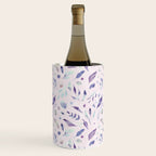 Modern blush pink navy blue purple watercolor floral Wine Chiller Gallery Image 1