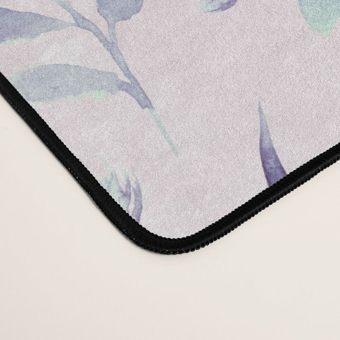 Modern blush pink navy blue purple watercolor floral Desk Mat Gallery Image 4