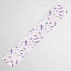 Modern blush pink navy blue purple watercolor floral Table Runner Gallery Image 3