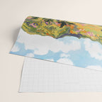 Floral Landscape illustration Wrapping Paper Gallery Image 2
