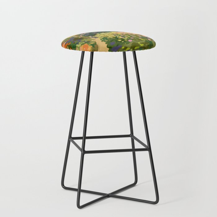 Floral Landscape illustration Stool Gallery Image 1