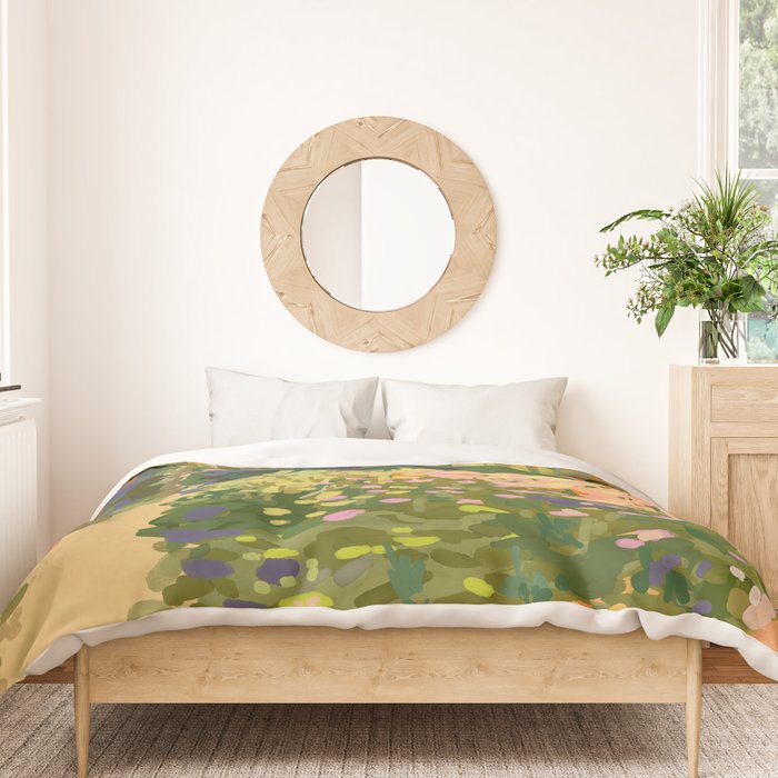 Floral Landscape illustration Duvet Cover Gallery Image 3
