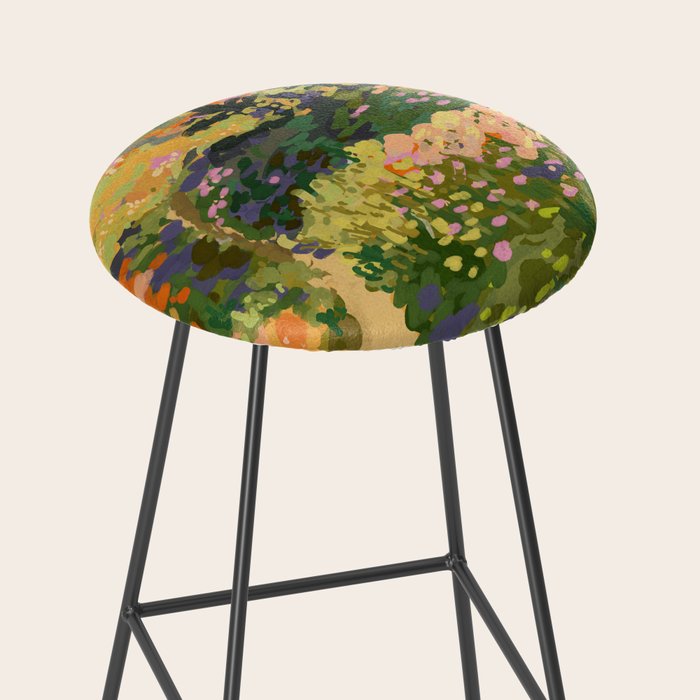 Floral Landscape illustration Stool Gallery Image 2
